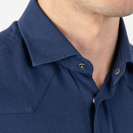 Blue Cotton and Viscose Shirt Autumn/Winter