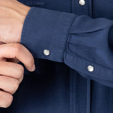 Blue Cotton and Viscose Shirt Autumn/Winter