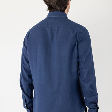 Blue Cotton and Viscose Shirt for Autumn/Winter