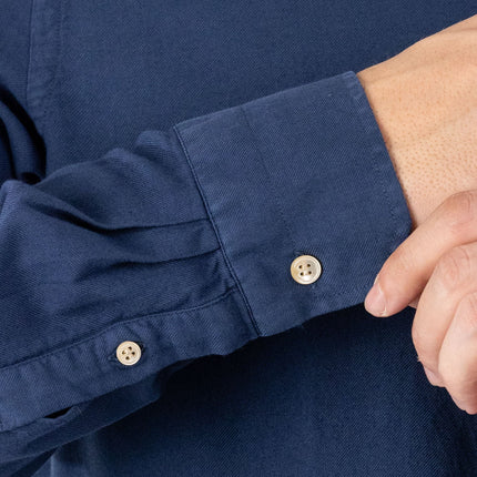 Blue Cotton and Viscose Shirt for Autumn/Winter
