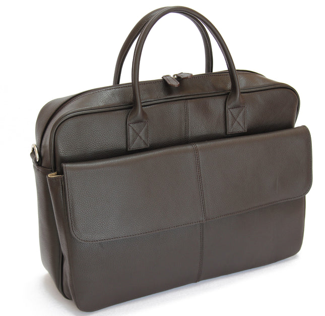 BRUNO -Leather Brown Briefcase MJ -Bag -Satchel -Moroccan Handmade