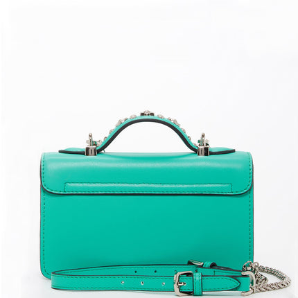 Small Leather Crossbody Bag Green Purse