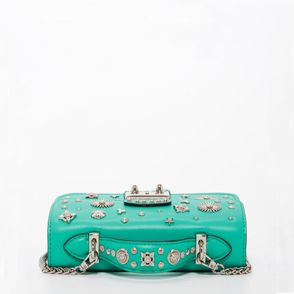 Small Leather Crossbody Bag Green Purse