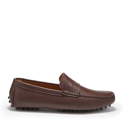 Penny Driving Loafers, Brown Leather