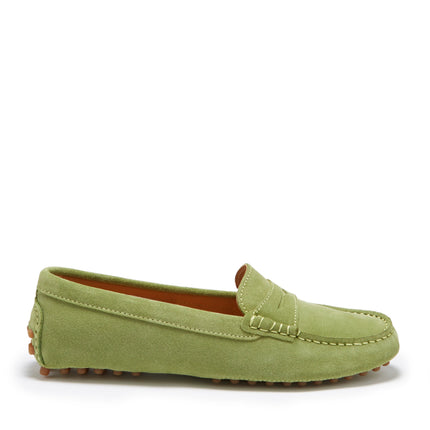 Women's Penny Driving Loafers, Olive Green