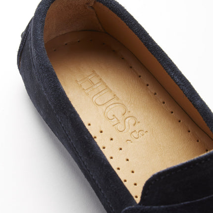 Women's Penny Driving Loafers, Navy Blue Suede