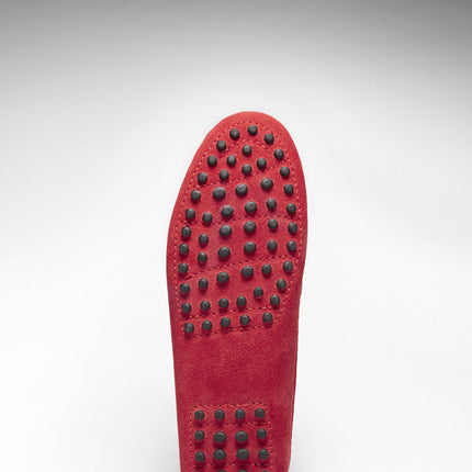 Women's Penny Driving Loafers, Red Suede