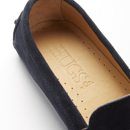 Women's Tasselled Driving Loafers, Navy Blue Suede