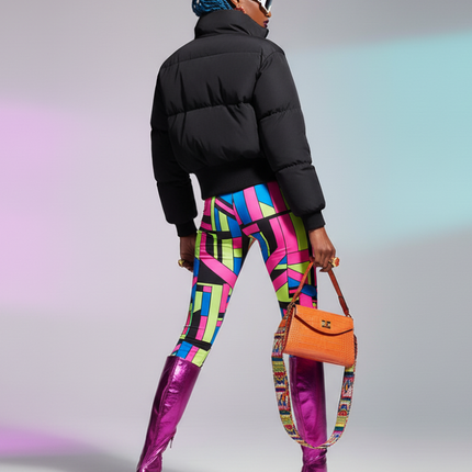 Women's Cropped Puffer Jacket HARLEM ECO FASHION BYMANYC ® New York