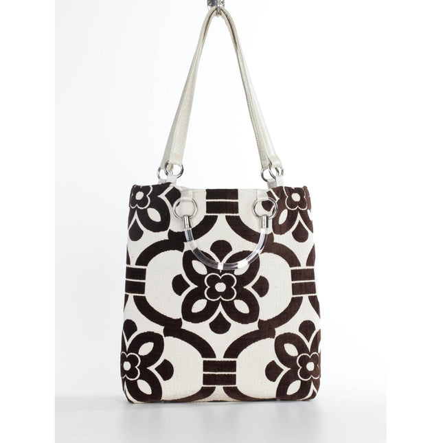 Stencil Brown Large Tote