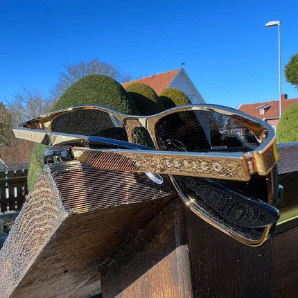 Titanium Wayfarer Sunglasses - V2 - 24K GOLD Plated