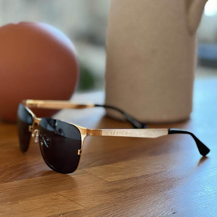 Titanium Wayfarer Sunglasses - V2 - 24K GOLD Plated