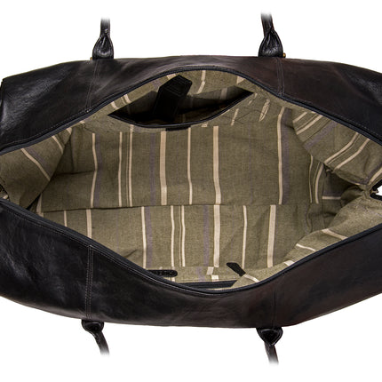 Hidesign Charles Leather Cabin Travel Duffle Weekend Bag