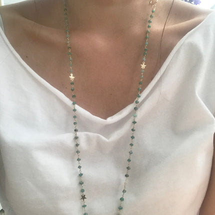 Amazonite Star Convertible Mask Necklace