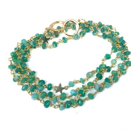 Amazonite Star Convertible Mask Necklace