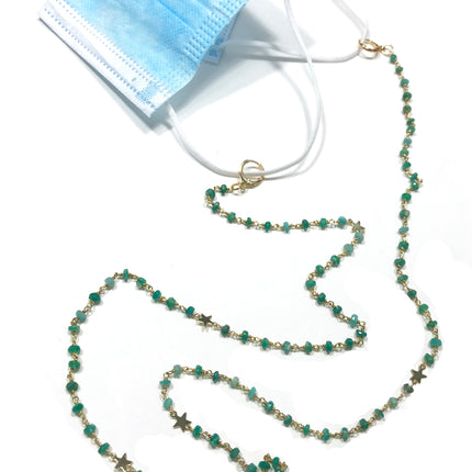 Amazonite Star Convertible Mask Necklace