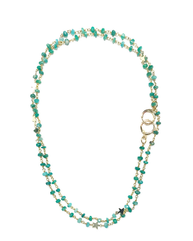 Amazonite Star Convertible Mask Necklace