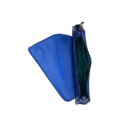 Leather Clutch Bag Evening Purse Cobalt Blue Unique Women's Handbag