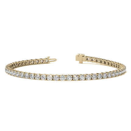 12.00 CTW Lab Grown Diamond Tennis Bracelet | G/vs AGI Certified | 14kt White or Yellow Gold