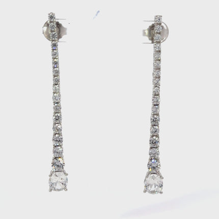 Hollywood Drop Earrings Silver