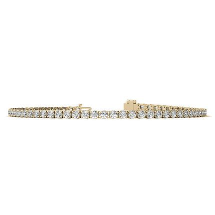 3.50 CTW Lab Grown Diamond Tennis Bracelet  in 14kt White/Yellow Gold (G/Vs) AGI Certified