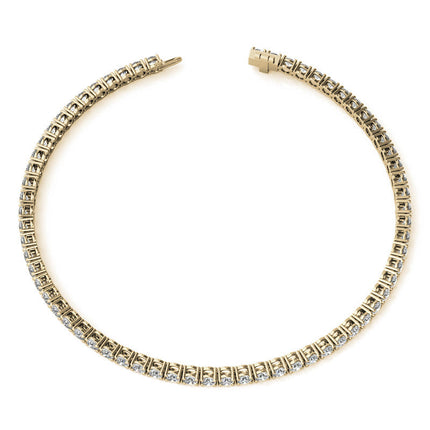 3.50 CTW Lab Grown Diamond Tennis Bracelet  in 14kt White/Yellow Gold (G/Vs) AGI Certified