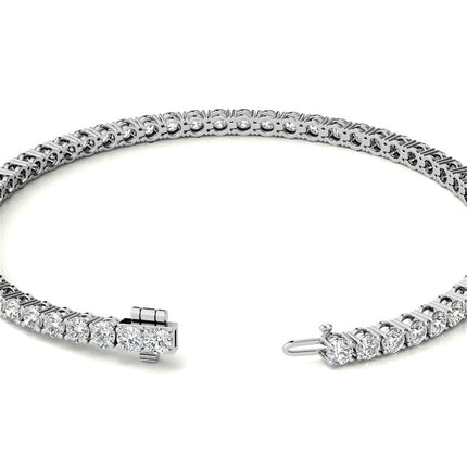 3.00 CTW AGI Certified Lab-Grown Diamond Tennis Bracelet in 14K Yellow or White Gold – G/vs Clarity