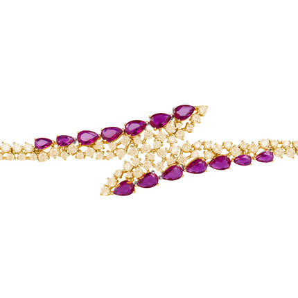 Baroness Tennis Bracelet Ruby Gold