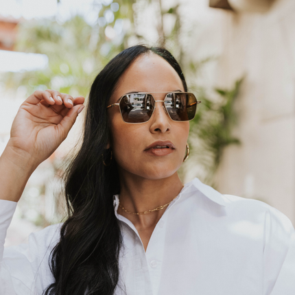 Bimini - Metal & Wood Sunglasses