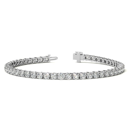 6ctw Created Moissanite Tennis Bracelet - 3mm Stones - 14K Gold Overlay in White, Yellow or Rose Gold