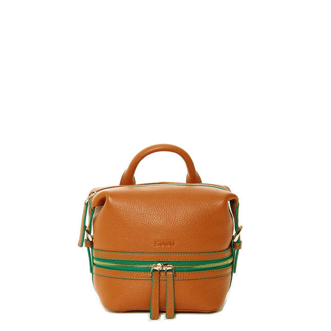 Brown Leather Backpack Purse for Women Convertible Crossbody Bag Medium Size With Front and Back Pockets