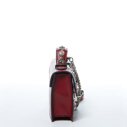 Studded Small Leather Crossbody Bag Burgundy Purse  Women's Handbag