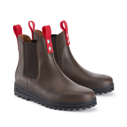 Busby Women's Winter Chelsea Boot, Brown Leather