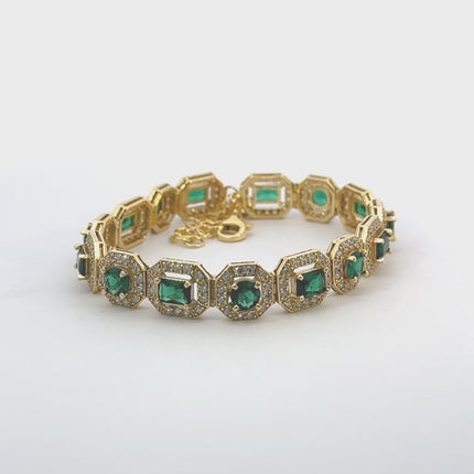 Whistledown Emerald Gemstone Bracelet Gold