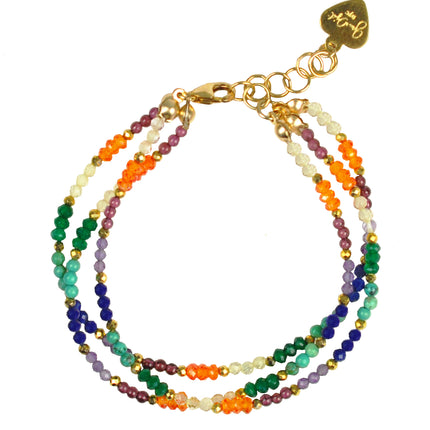 Chakra Triple Strand Bracelet