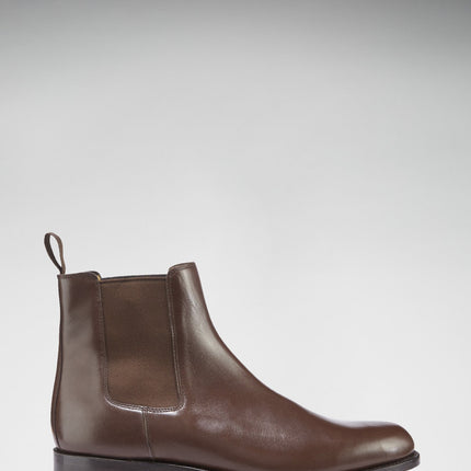 Brown Leather Chelsea Boots, Welted Leather Sole