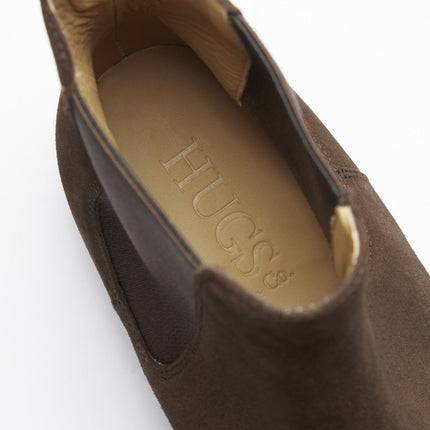 Brown Suede Chelsea Boots, Welted Leather Sole