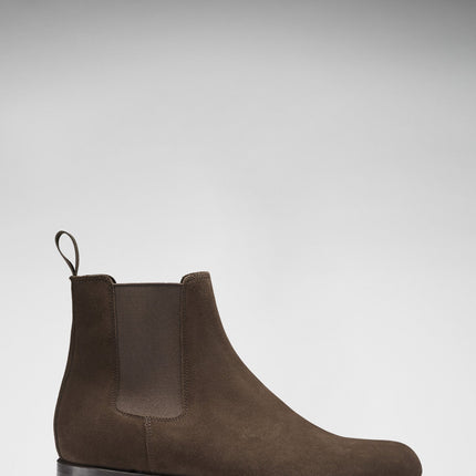 Brown Suede Chelsea Boots, Welted Leather Sole