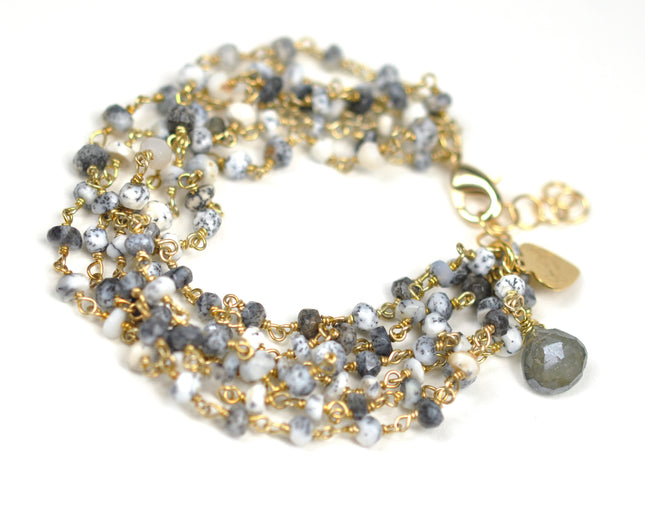 Dalmatian Opal Bracelet
