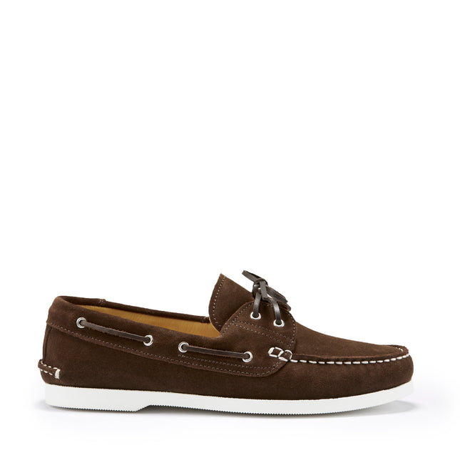 Deck Shoes, Brown Suede