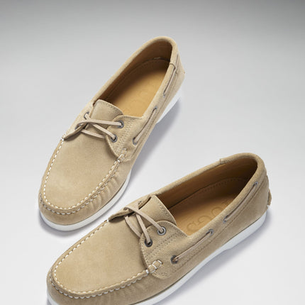Deck Shoes, Taupe Suede