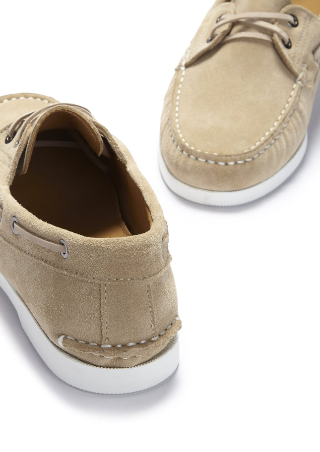 Deck Shoes, Taupe Suede