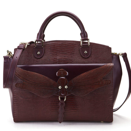 Dragonfly Brown Shoulder Bag