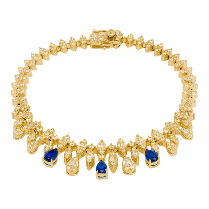Duchess Sapphire Tennis Bracelet Gold