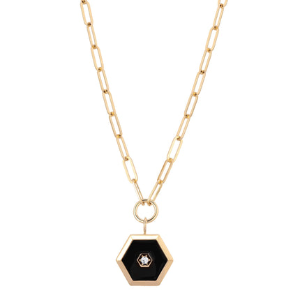 Ashley Enamel Pendant Necklace by Eklexic