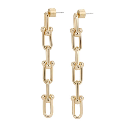 Margaux 6 Link Drop Earrings by Eklexic