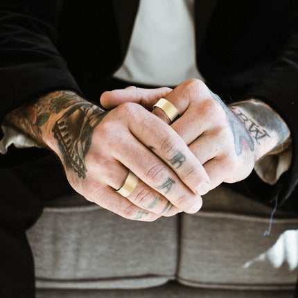 Men's 9.5MM Flat Ring by Eklexic