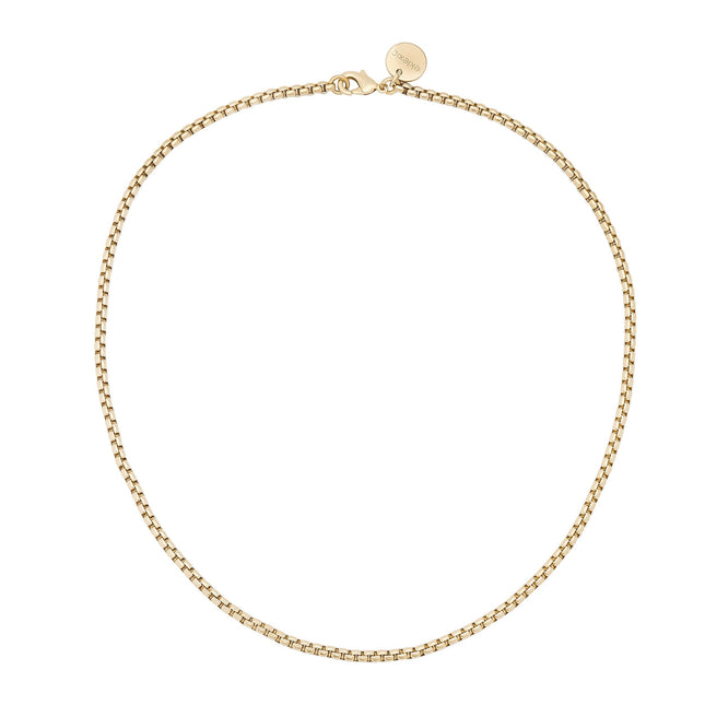 Thin Luciana Box Chain Necklace by Eklexic