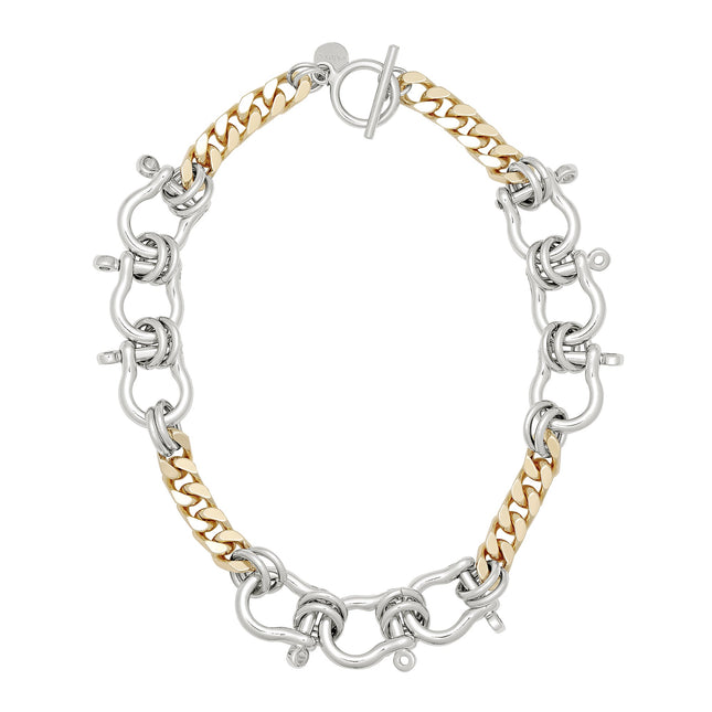 Two Toned Hendrick Necklace by Eklexic