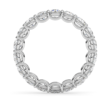 AGI Certified 2 CTW Round Lab Grown Diamond Eternity Band in 14K White Gold (F-Vs)
